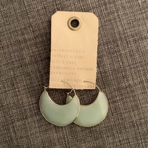Anthropologie Luna Crescent Hoop Earrings